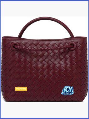 Luxury Handwoven Crossbody Tote Bag with Compartments